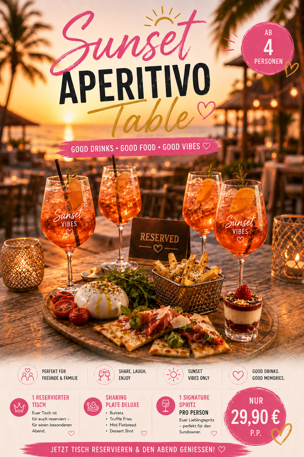 Sunset Aperitivo Table